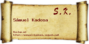 Sámuel Kadosa névjegykártya